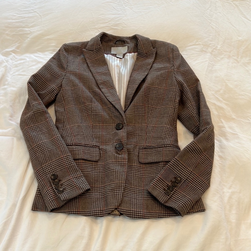 Brown Plaid Blazer